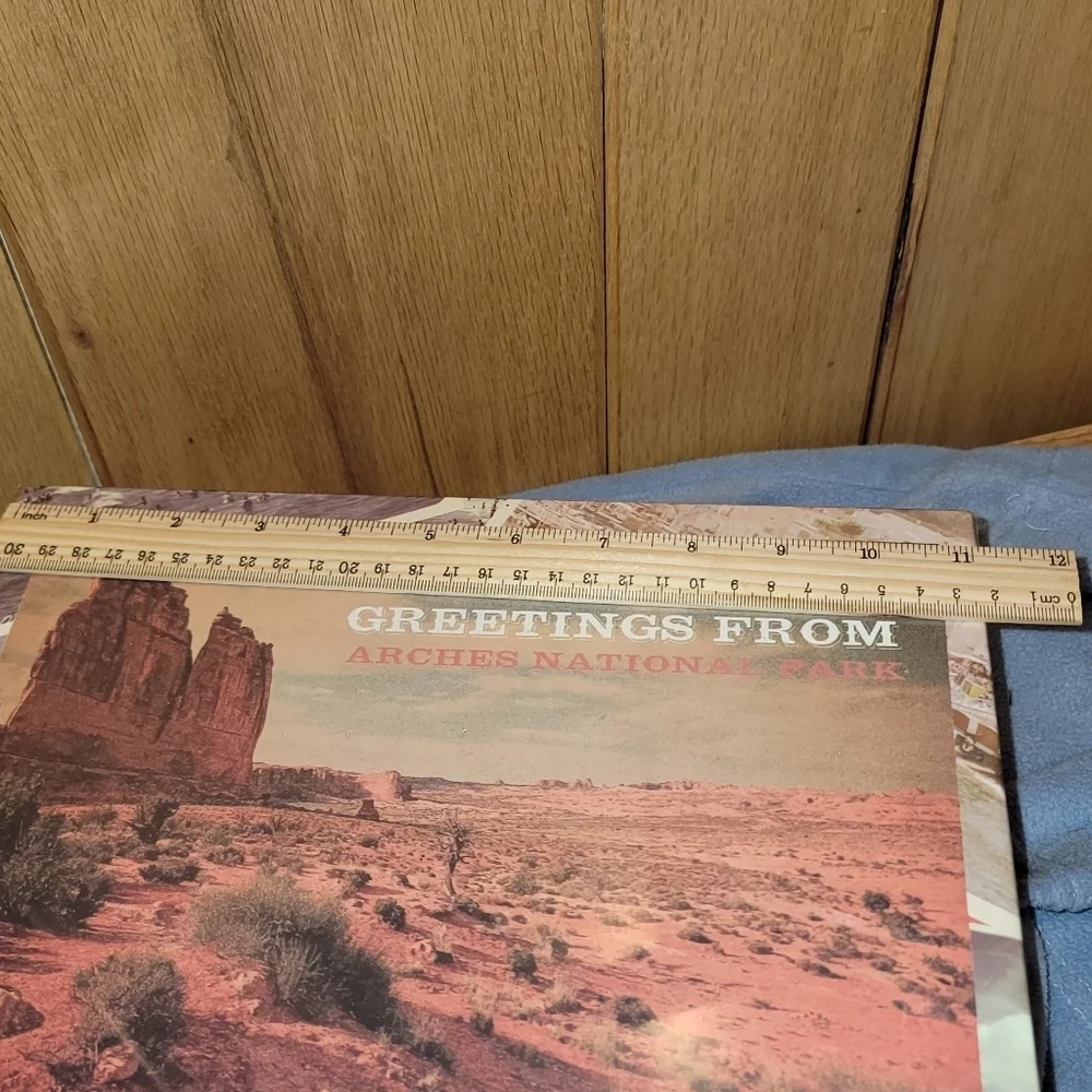 Greetings from Arches National Park Memory Box Photos Storage Label Bracket NOS